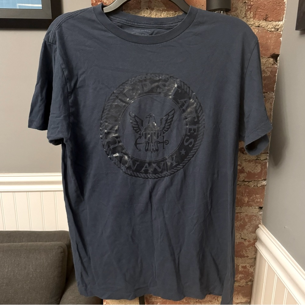 Blue Graphic Tshirt United States Navy Size Large